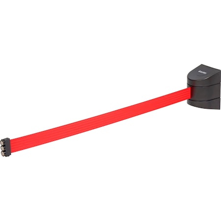 Magnetic Retractable Belt Barrier, Black Case W/ 15ft Red Belt